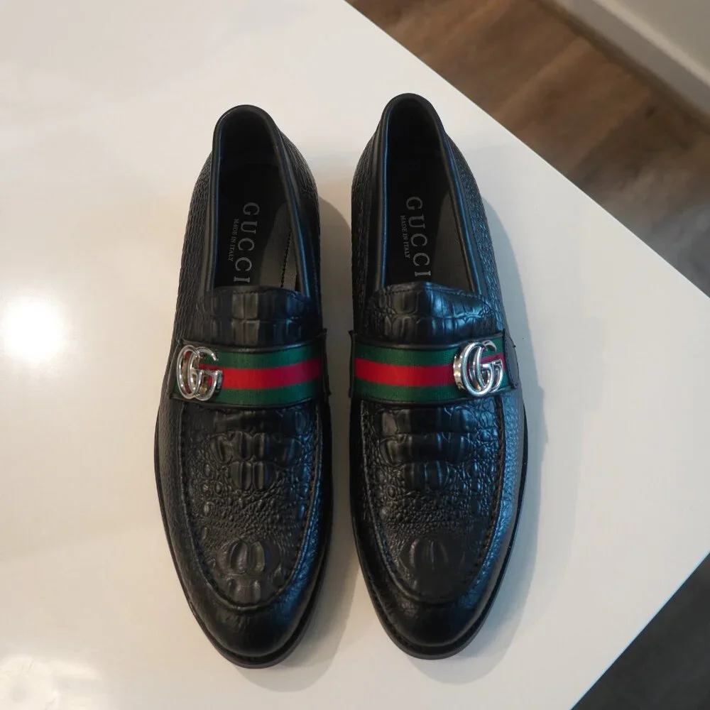 Gucci Horsebit Jordaan Loafer (Black) Size: 13 - Picture 2 of 5